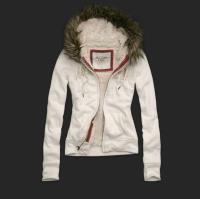 dames abercrombie fitch fur hooded outwear zip wit Ondergoed Sale siyeh986